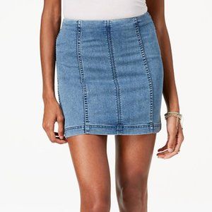 Free People High Waisted Denim Mini Skirt "Modern Femme" Size 10